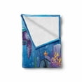 thumbnail image 2 of Turtle Soft Flannel Fleece Throw Blanket, Underwater World Style Illustration Funny Fish Jellyfish Sea Horse, Cozy Plush for Indoor and Outdoor Use, 70" x 90", Purple Orange Aqua, by Ambesonne, 2 of 6