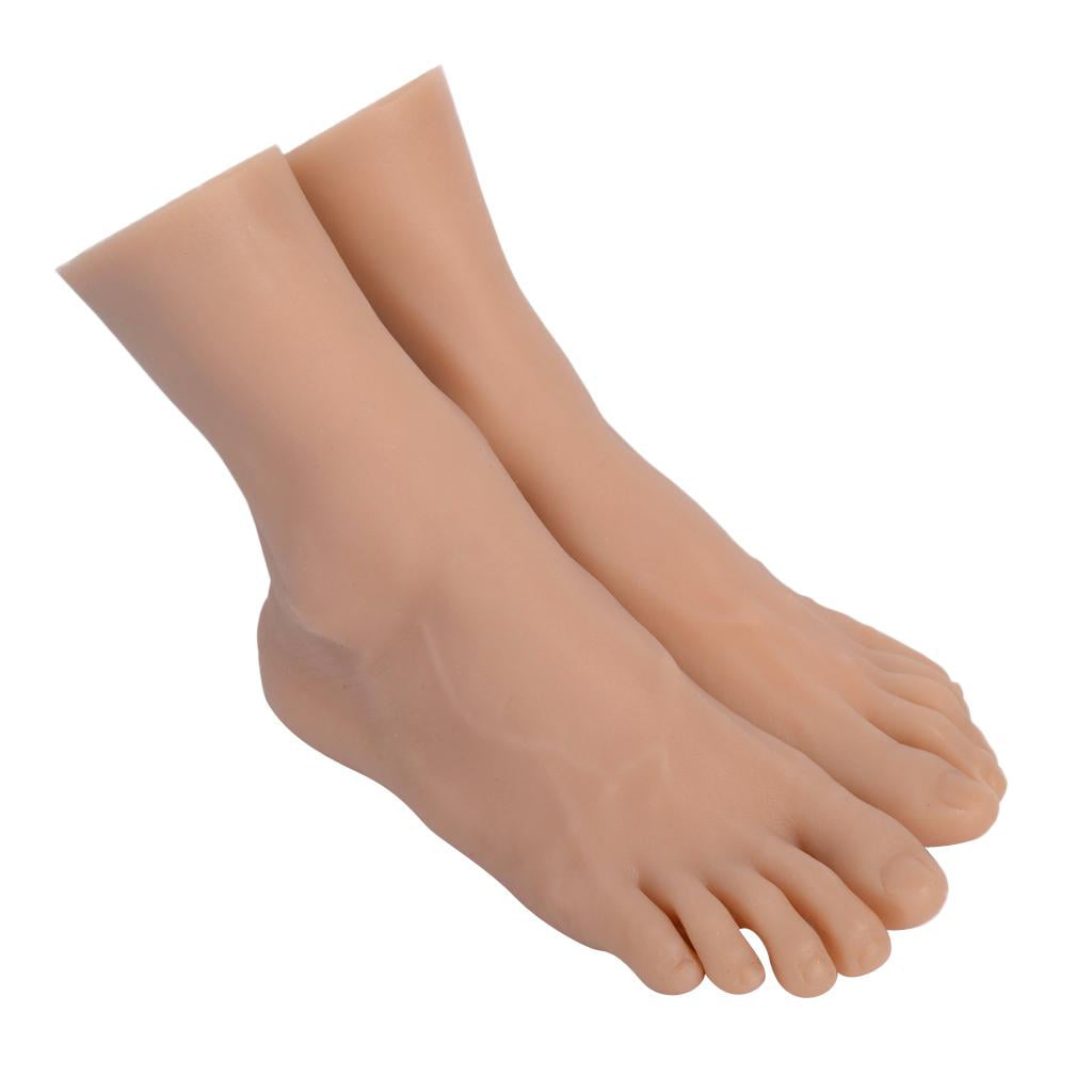 Pair Women Feet/Foot Display Shoes Socks Plastic Mannequin Model for Shop Clear 
