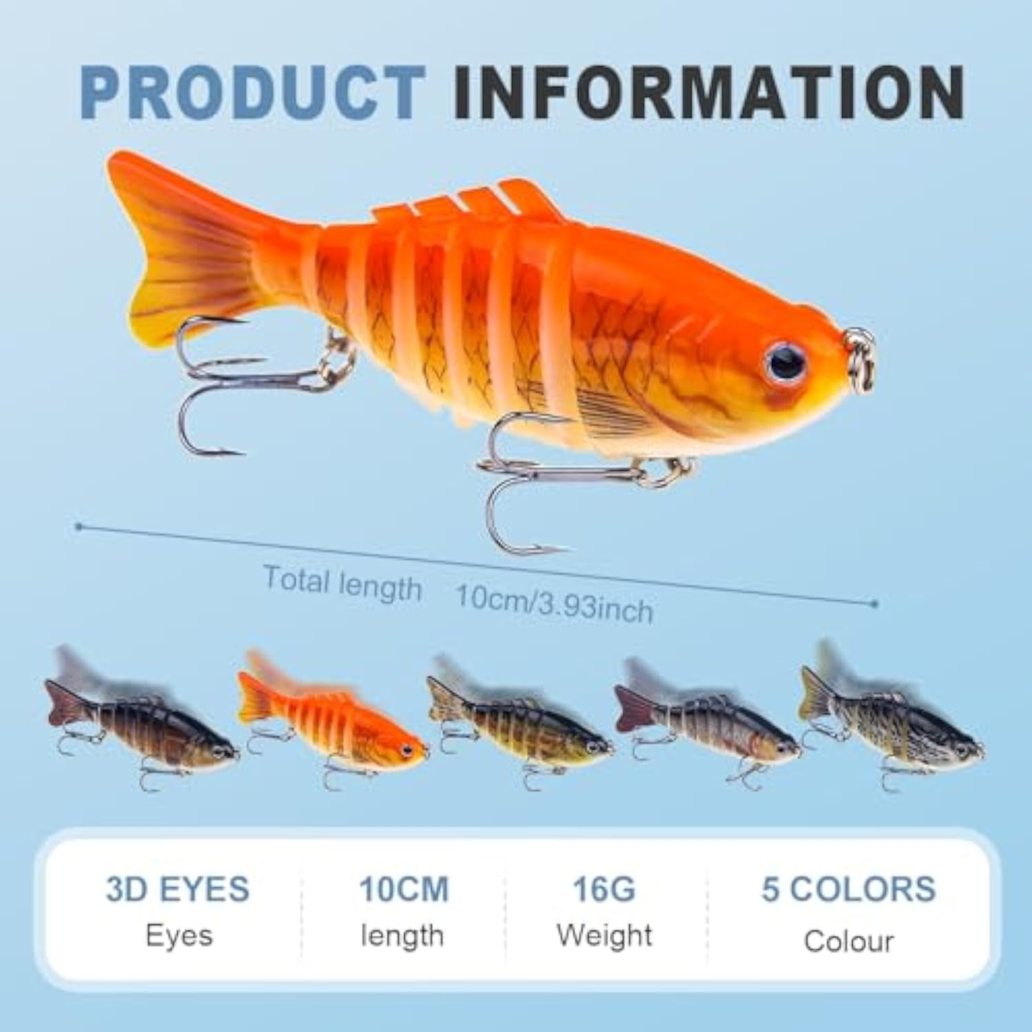 Robotic Fishing Lure, 2025 New 3D Swimming Bait for Freshwater and Saltwater, Fishing Gear Attracts Fishing Lures Walleye Trout Bass, Fishing Lures for Beginners, Amateurs and Professionals