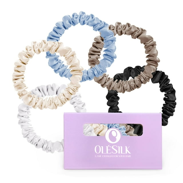 Corbatas de seda OLESILK, 100% seda delgada de morera