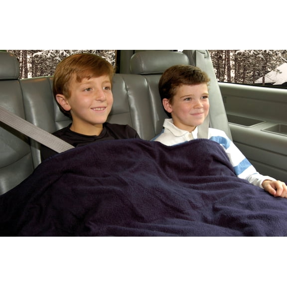 Car Cozy 2 12-Volt Heated Fleece Travel Blanket 58" x 42" w/30-45 min. safety timer (Navy)