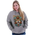 thumbnail image 4 of Stay Wild Tiger Head Rose Tattoo Unisex Plus Fleece Graphic Hoodie Brisco Brands 2X, 4 of 5