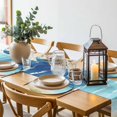 thumbnail image 6 of Blue Beige Ombre Round 13 Inch Placemats Set of 4, Coastal Nautical Summer Beach Wave HeatResistant Non Slip Place Mats for Dining Table, Wipeable Braided Kitchen Table Mats for Housewarming, 6 of 9