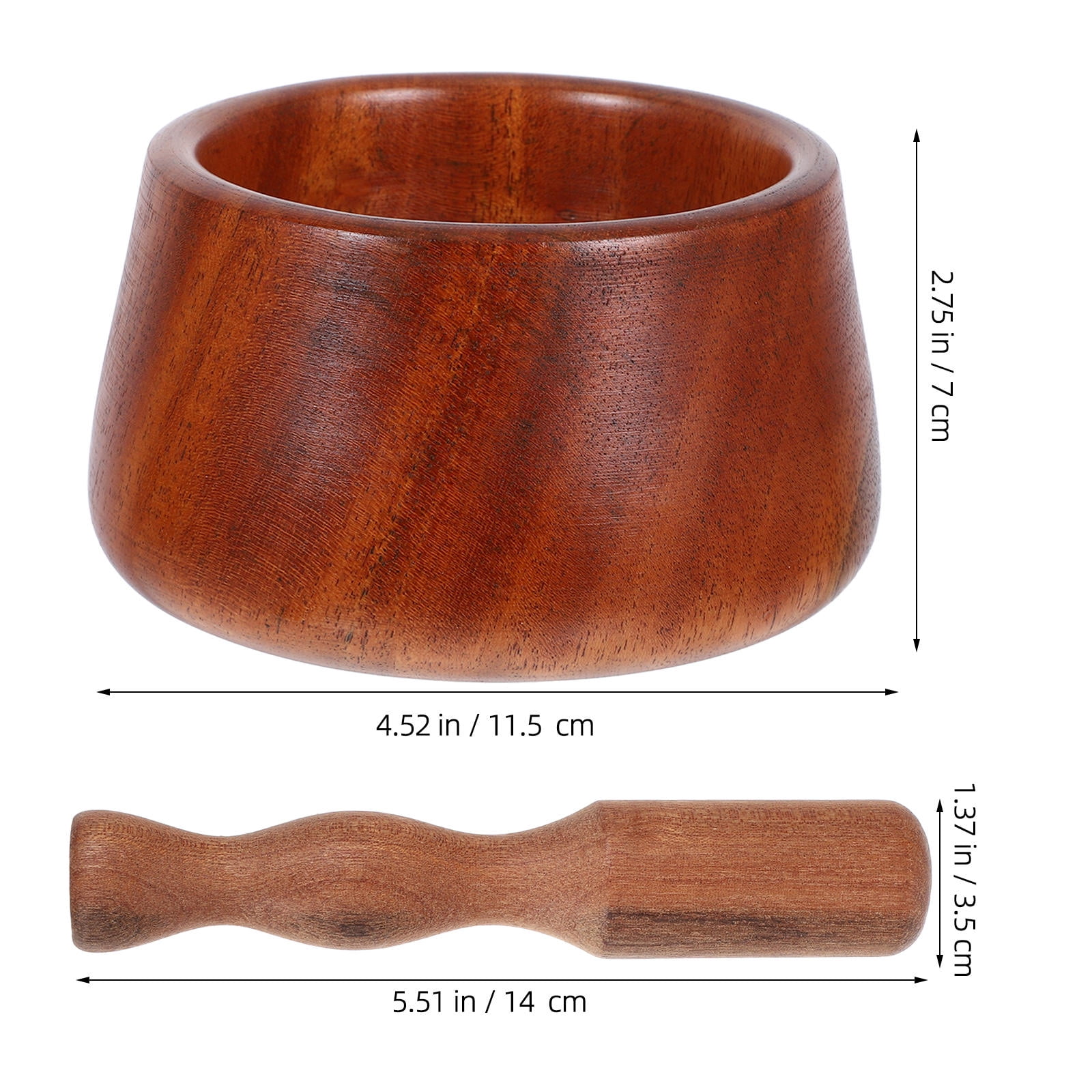 CRILSTYLEO Pestle Garlic Mortar Pestle Set Multi Wood 1 Set