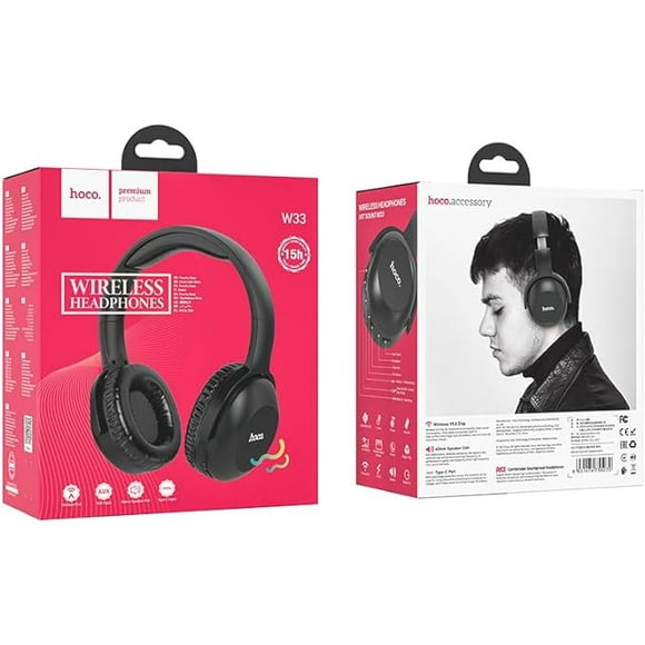 Hoco Art Sound | Bluetooth Headphones (W33) - Black