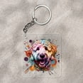 thumbnail image 2 of Goldendoodle Portrait Watercolor Vintage Retro Styles Acrylic Keychain Doodle Dog Lover Gifts Idea Collar Charm Tag Keyring - 00001, 2 of 5