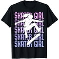 thumbnail image 2 of 100% Cotton Skater Girl Skateboard Girls Skateboard Children T-Shirt, 2 of 5