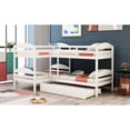 thumbnail image 5 of Twin L-shaped Bunk Bed With Trundle - White, Bedroom Solution, Accommodates Multiple People White. Solid Wood Build. Versatile For Family Entertainment. 6+ Years Old Appropriate. No Spring Box., 5 of 6