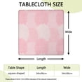 thumbnail image 2 of Pink Floral and Petal Pattern Square Fitted Tablecloth with Elastic Edge,Square Table Cover,Washable Elastic Table Cover for Home Kitchen Party Decor 34"x34", 2 of 6