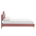 thumbnail image 4 of Modway Sunny Modern Style Performance Velvet King Bed in Dusty Rose Pink, 4 of 10