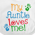 thumbnail image 4 of Inktastic My Auntie Loves Me Nephew Boys or Girls Baby Bib, 4 of 4