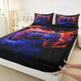 thumbnail image 3 of Homewish Gamepad Gaming Twin Sheet Sets,Teen Video Game Twin Fitted Sheet,Blue Orange Black 03 For Boys Girls,Super Cozy Bedroom Decoration,3 Pieces, 3 of 7