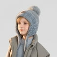 thumbnail image 2 of Splozh Toddler Beanie Hat Winter Boy Childrens Comfortable and Fashionable Hat Boys Girls Thick Warm Windproof Knitted Hat Grey,4-10 Years, 2 of 5
