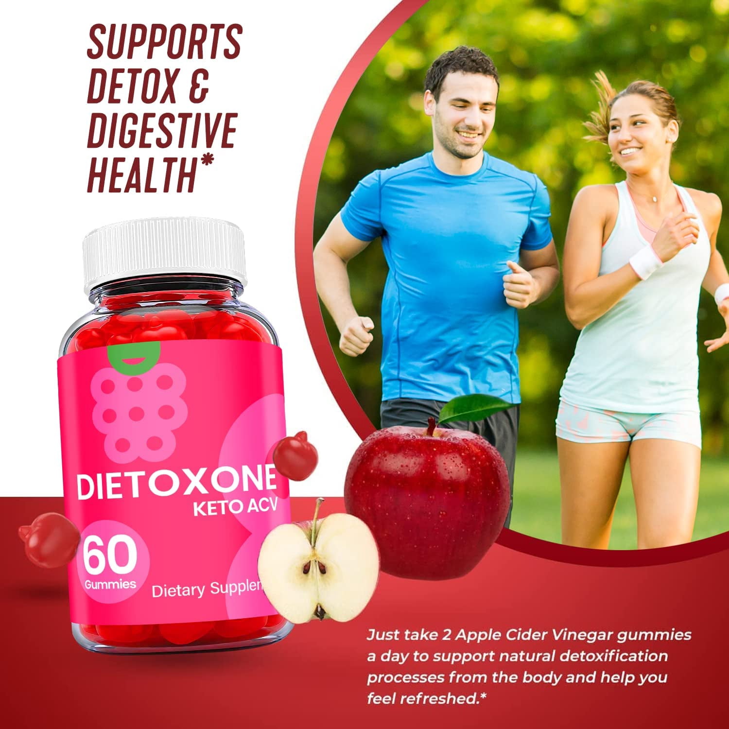 (2 Pack) Dietoxone Keto ACV Gummies - Supplement for Weight Loss - Energy & Focus Boosting Dietary Supplements for Weight Management & Metabolism - Fat Burn - 120 Gummies