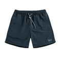 thumbnail image 3 of kamemir Gym Shorts Men Men's Beach Shorts Elastic Waist Drawstring Casual Shorts Regular Fit Summer Shorts(Dark Blue,XXL), 3 of 3