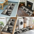 2'x6' Rug Runners for Hallways Kitchen, White Brown Bear Non Slip ...
