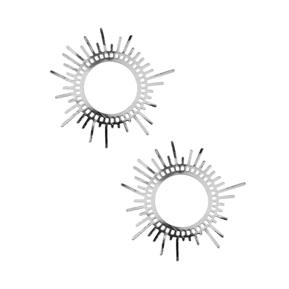 John Bead Beadwork Findings 6pcs Silver Jewelry Findings Pendants | Sun (2pcs x Pack of 3)