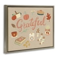 thumbnail image 4 of Stupell Industries Grateful Cozy Fall Essentials Holiday Painting Brown Floater Framed Canvas Art Print Wall Art, 21 x 17, 4 of 10