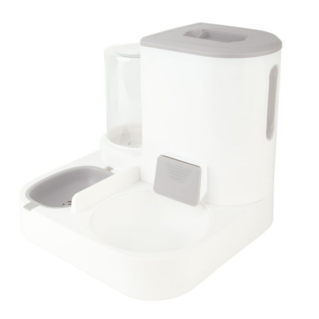 Pet Water and Food Bowls Set, Automatic Pet Food and Water Dispenser Large Capacity Wet Dry Separation Easy to Clean Pet Water and Food Bowls Set for Cats Dogs