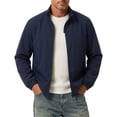 thumbnail image 2 of KyCheLot Men's Jackets Solid Color Full Zip Stand Collar Outwear with Pocket Loose Lightweight Casual Daily Business Coat, 2 of 7