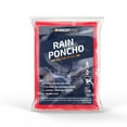 thumbnail image 2 of HAGON PRO Disposable Rain Ponchos for Adults-Red Poncho with Hood-5 Pack, 2 of 8