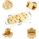 thumbnail image 2 of CHAO Paquete de 6 bisagras planas plegables para puerta de gabinete, mesa para máquina de coser, bisagra superior plegable de aleación de Zinc con tornillos, dorado, 2 of 5