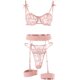 thumbnail image 2 of Zhuge Lenceria Mujer Erótica, Conjunto con Encaje Sexy y Malla Transparente, Para Momentos Íntimos, Talla M Rosa, 2 of 5