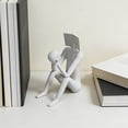 thumbnail image 1 of Decoración del hogar Estatua de lectura Escultura Arte abstracto Adorno Adorno moderno Adecuado para el hogar Sala de estar Dormitorio Oficina Estantería Mesa Librería Decoración Estatua de erudito Ad, 1 of 7