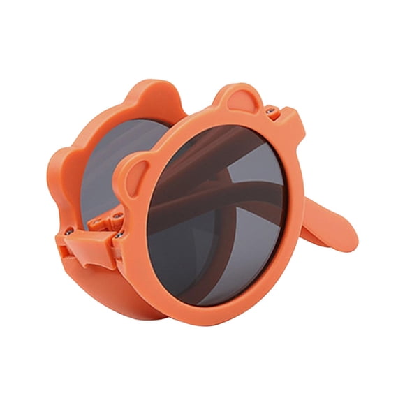 Gafas de Sol para Niños, Gafas de Sol Plegables de Moda, Gafas para Fiestas Al Aire Libre Y Viajes naranja gris