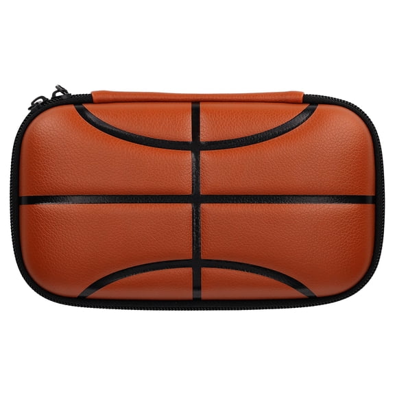Pen+Gear Basketball Pencil Case, Orange and Black
