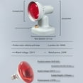 thumbnail image 3 of 150 LED Red Light Lamp with Adjustable Timer and Infrared Heat for Deep Muscle Relaxation and Facial Skin Care Wellness, 3 of 9