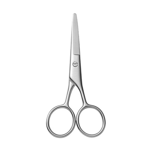 Jumpingount Tijeras para bigote, resistentes al desgaste, a la moda, herramientas de limpieza convenientes, cortadora de belleza puntiaguda, viaje, plantillas de cejas Redondo
