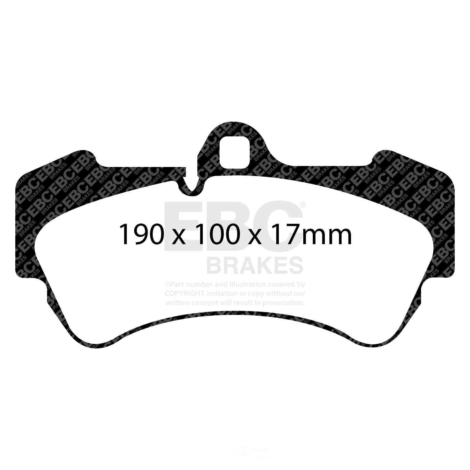 EBC Brakes Bluestuff NDX Trackday Brake Pad Set Fits select: 2004-2006,2008-2010 PORSCHE CAYENNE