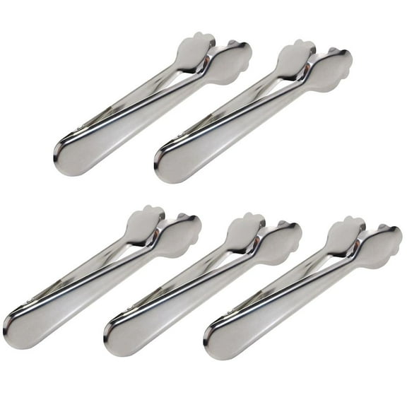 SharkTRUE Stainless Steel Ice Tongs for Bar, Kitchen, & Cocktail Serving - 18 cm 7.02 Metal Tongs, Ergonomic Non-Slip Handle, Perfect for Ice Clipping & Charcuterie Boards