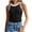 Black, variant on fatyb Womens Tank Tops Ribbed High Neck Slim Tshirts Cute Sleeveless Color Block Casual Going out Tops