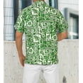 thumbnail image 4 of HAPPY BAY Men's Hawaiian Vacation Beach Shirts Casual Short Sleeve Shirts Button Down Shirt Men XL Tropical, Autumn Green, 4 of 6