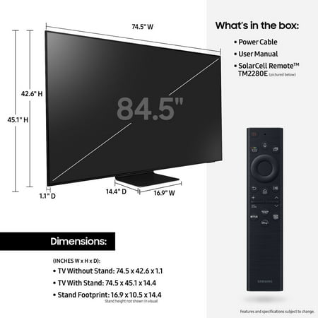 Samsung - 85” Class QN90B Neo QLED 4K Smart Tizen TV