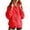Red, variant on Women’s Half Button Pullover Sweatshirt, Fashion Stand Neck Long Sleeve Shirts, Fall Oversized Sports Sweatshirt with Pockets