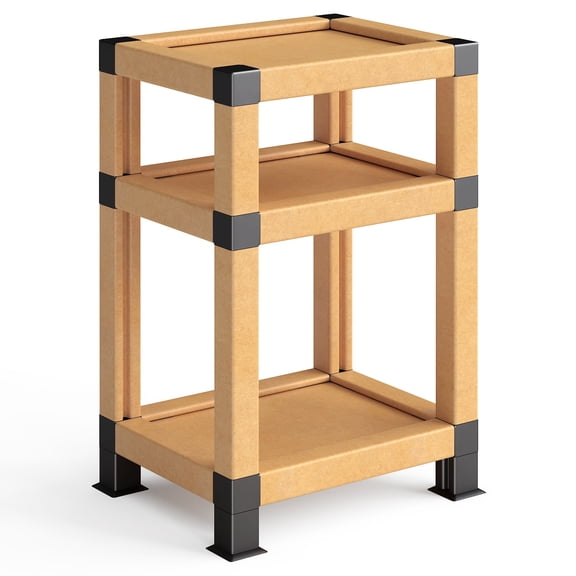 CHERISHGARD Nightstand Bedside Tables Open Storage Shelf, Side Table End Tables for Bedroom or Living Room