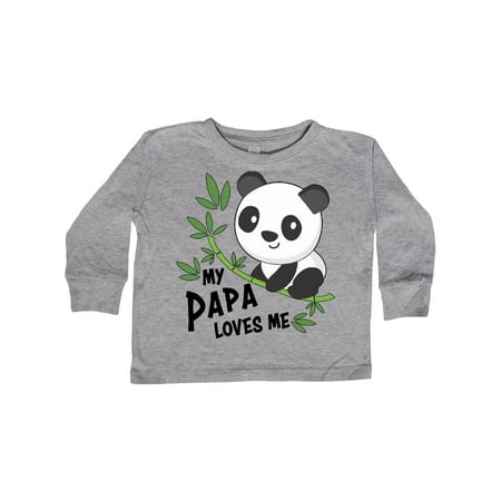 

Inktastic My Papa Loves Me- cute panda Gift Toddler Boy or Toddler Girl Long Sleeve T-Shirt