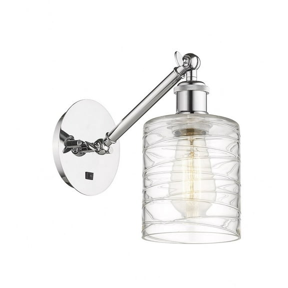 317-1W-PC-G1113-LED-Innovations Lighting-Caledonia - 1 Light Wall Sconce In Industrial Style-11.38 Inches Tall and 5.3 Inches Wide Polished Chrome