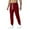 Red, variant on Inleife Mens Long Pants Men Fashion Solid Casual Elastic Waist With Pocket Trousers Sport Pants
