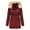 Wine-Coat, variant on Qetyuw Parka Jackets for Women Winter Sherpa Lined Warm Hooded Coat Plus Size Zip Up Long Sleeve Casaul Jacket