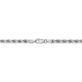 thumbnail image 3 of Real 14kt White Gold 4mm Diamond Cut Rope with Lobster Clasp Chain Chain Bracelet; for Adults and Teens; for Women and Men, 3 of 4
