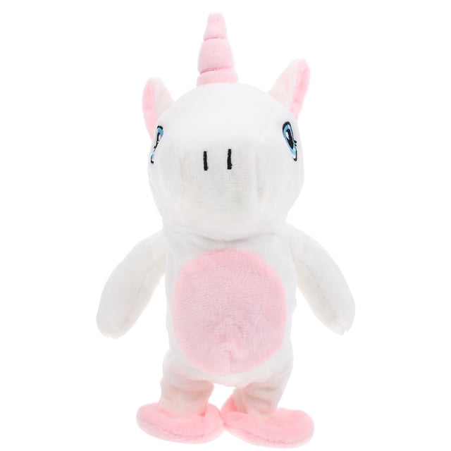 KAKOWELY Unicornio de juguete para caminar en interiores, peluche eléctrico para niñas, juguete interactivo para niños