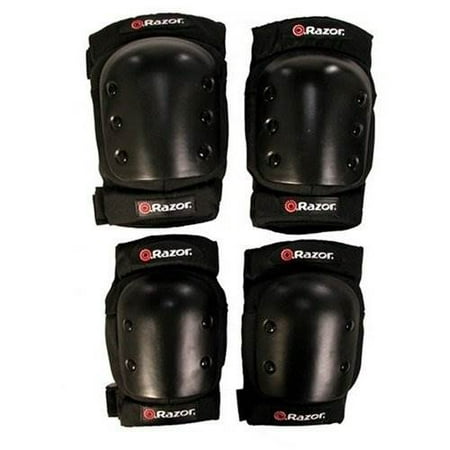 Razor Deluxe Child Multi-Sport Elbow & Knee Pad Safety Pro Set - Black |