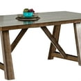 thumbnail image 4 of Jule Dining Table, 76 Inch Rectangular Top, Trestle Base, Brown Solid Wood, 4 of 7