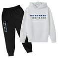 thumbnail image 1 of Trapstar Ensembles de Chandails à Capuchon pour Enfants, Chandails Graphiques à Manches Longues pour Garçons et Filles, Coupe Ample, Chandails Trapstar Style Rue à Enfiler + Pantalons de Survêtement, Ensemble pour Enfants de 2 Pcs, Ensembles de Chandails Classiques (Blanc, 110), 1 of 4