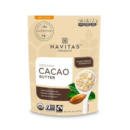 Navitas Organics Cacao Butter, 8.0 Oz, 17 (Best Cacao In The World)