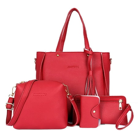 Womens Tote Bag Fashion Tote Handbag with Satchel Bag Clutch Bag & Card ...